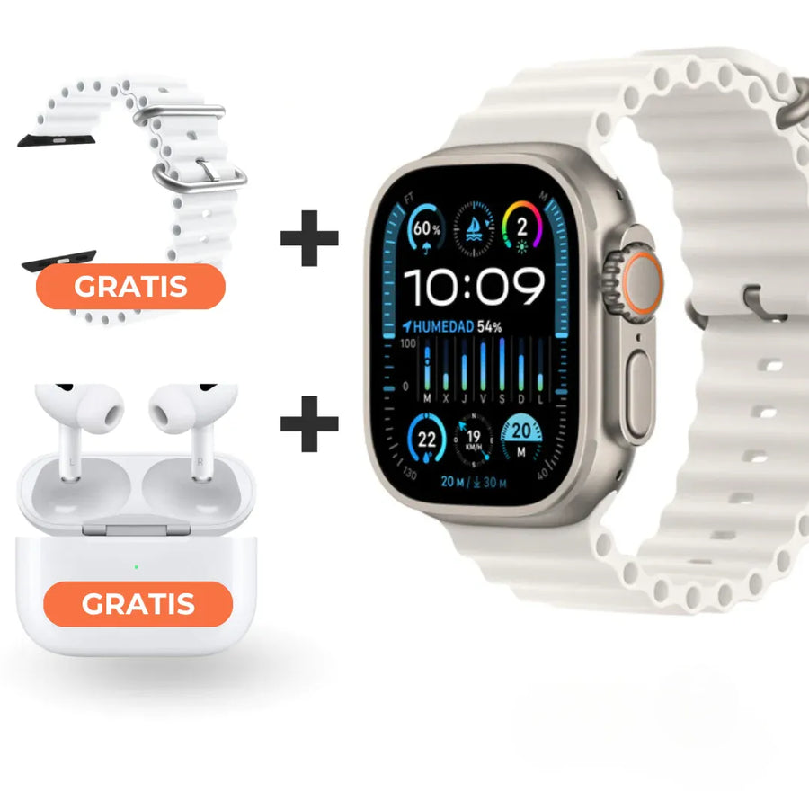 Reloj inteligente + Correa extra + Auriculares inalámbricos GRATIS